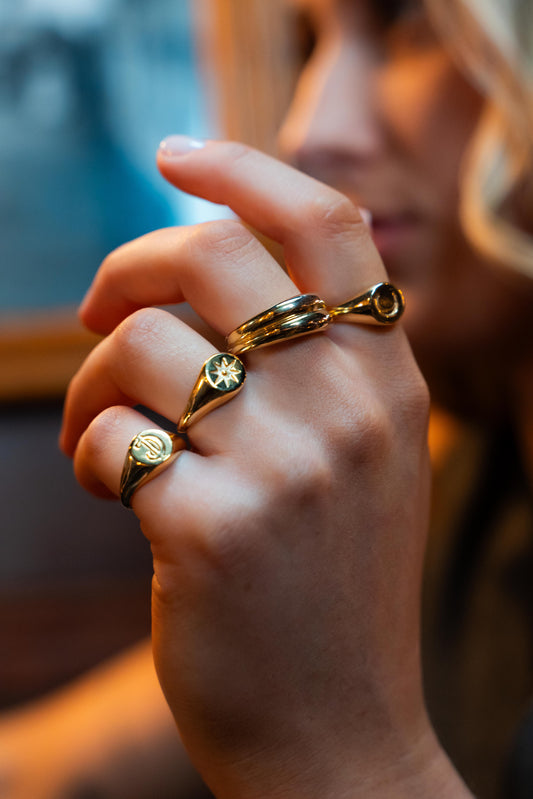 Double Bar Ring- Gold